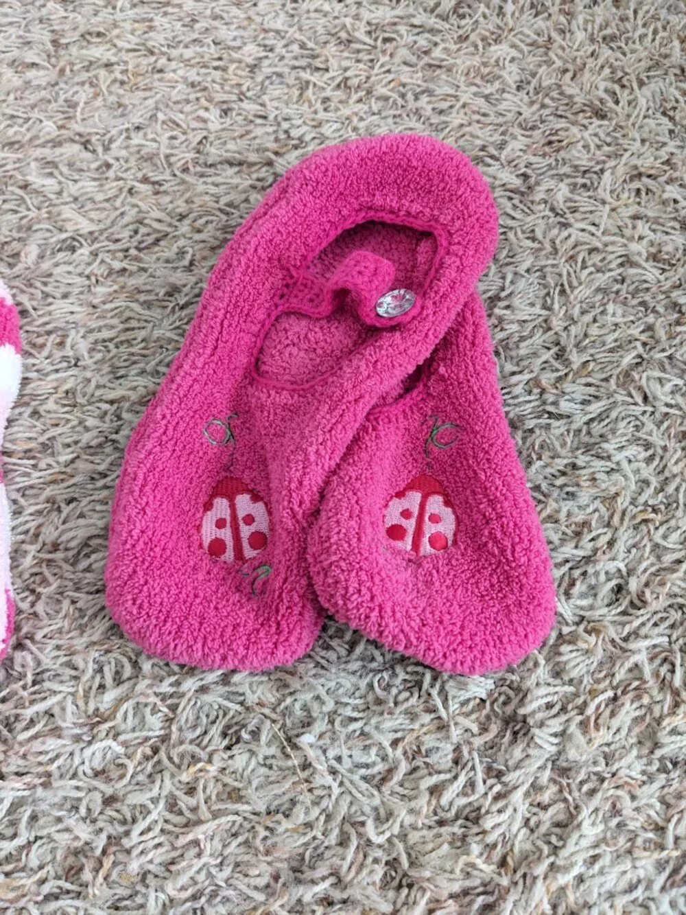 Set of 2 Non-Skid Slipper Socks - Ladybug OS